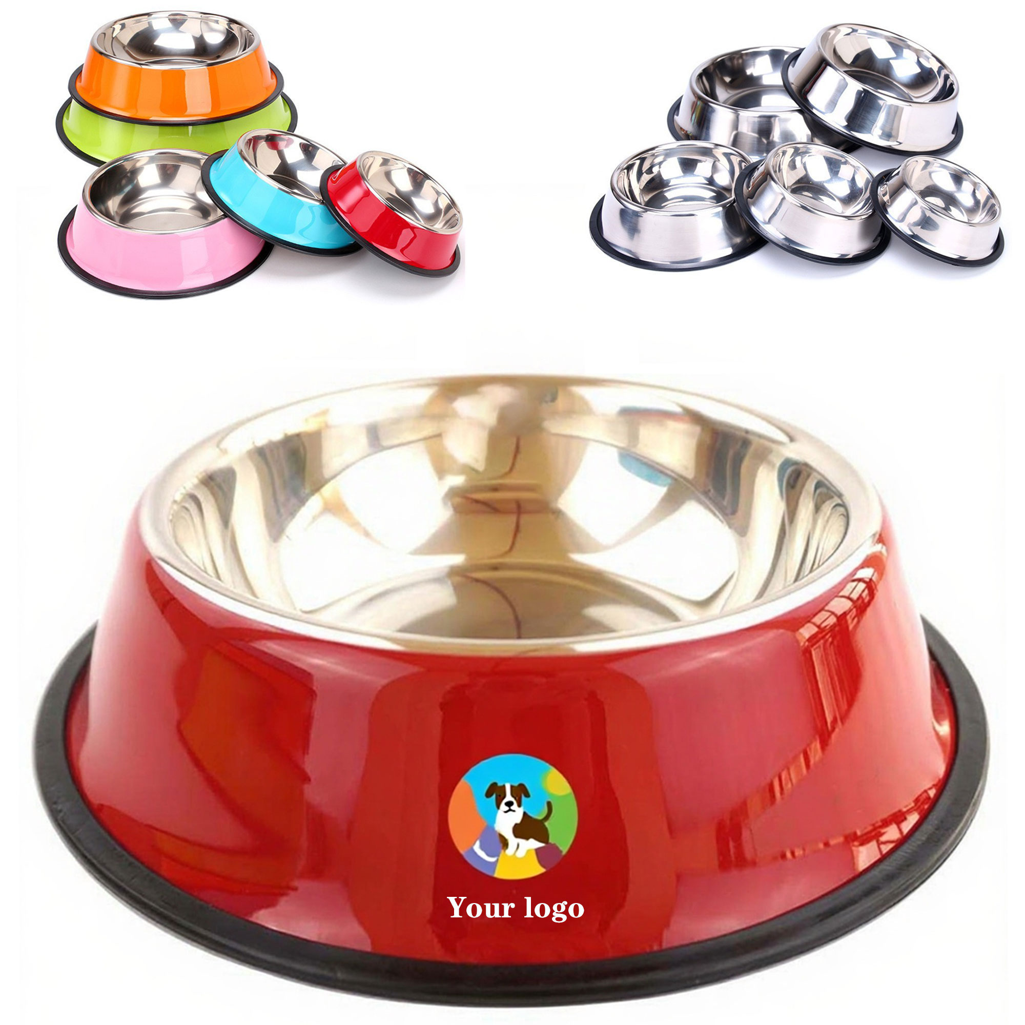Colorful Stainless Steel Pet Bowl 7