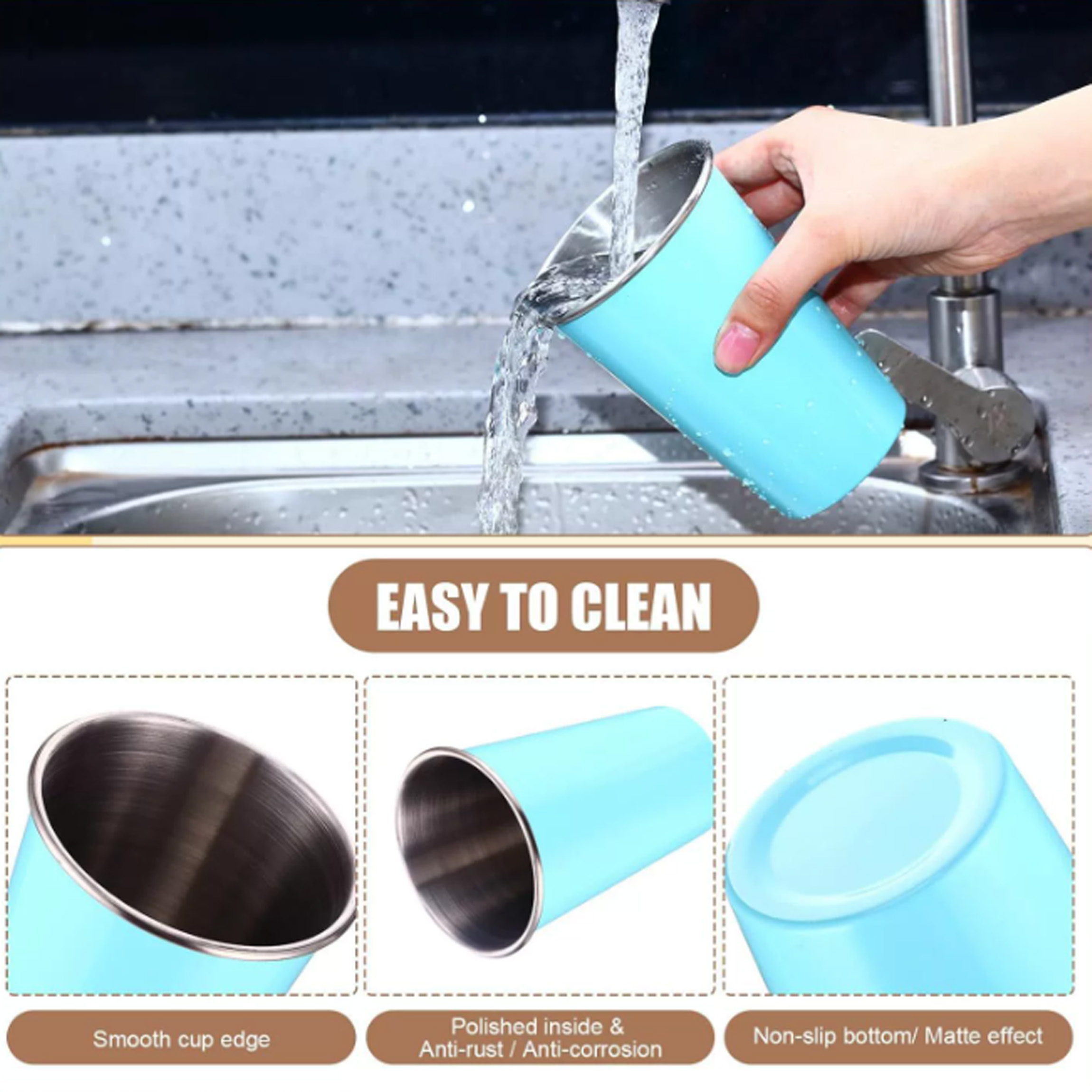 16oz Stainless Steel Drinking Cup 6