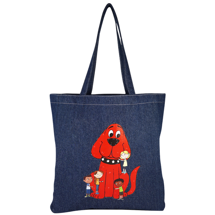 Full Side Gusset Denim Tote, with Denim Handles & Sub Liner, custom tote bag with logo imprint 2