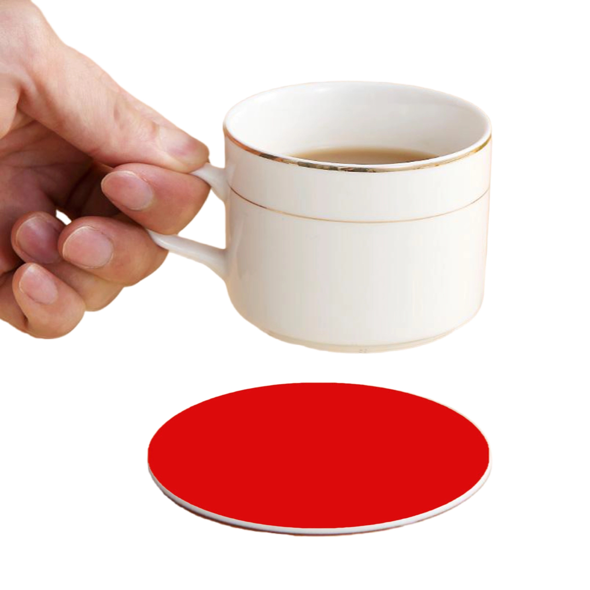 MOQ 50 Full Color PVC Round Coasters 5