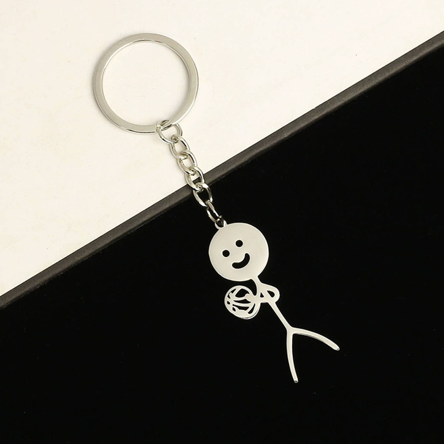 Stainless Steel Funny Doodle Match Man Key Chain 6