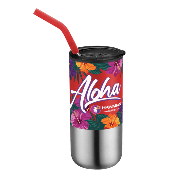 Destin 16oz Double Wall Tumbler w Straw 36