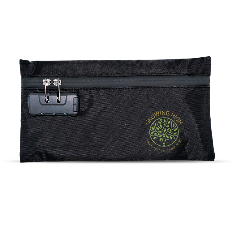 Custom Carbon Smell Proof Stash Bag with Combination Lock 4