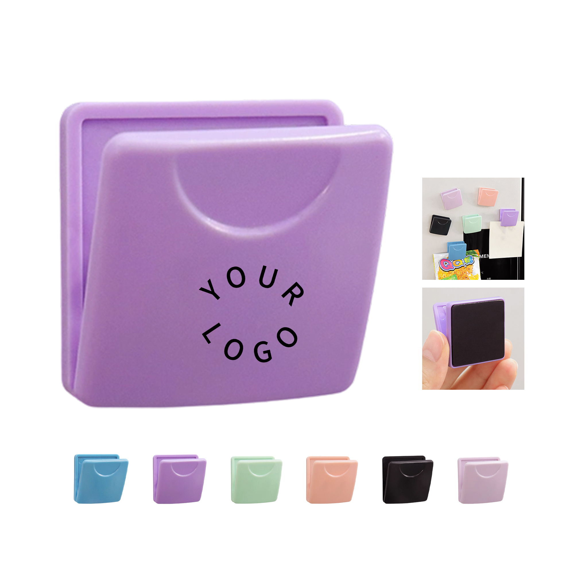 Square Magnetic Plastic Clip For Refrigerator And Office Use 9