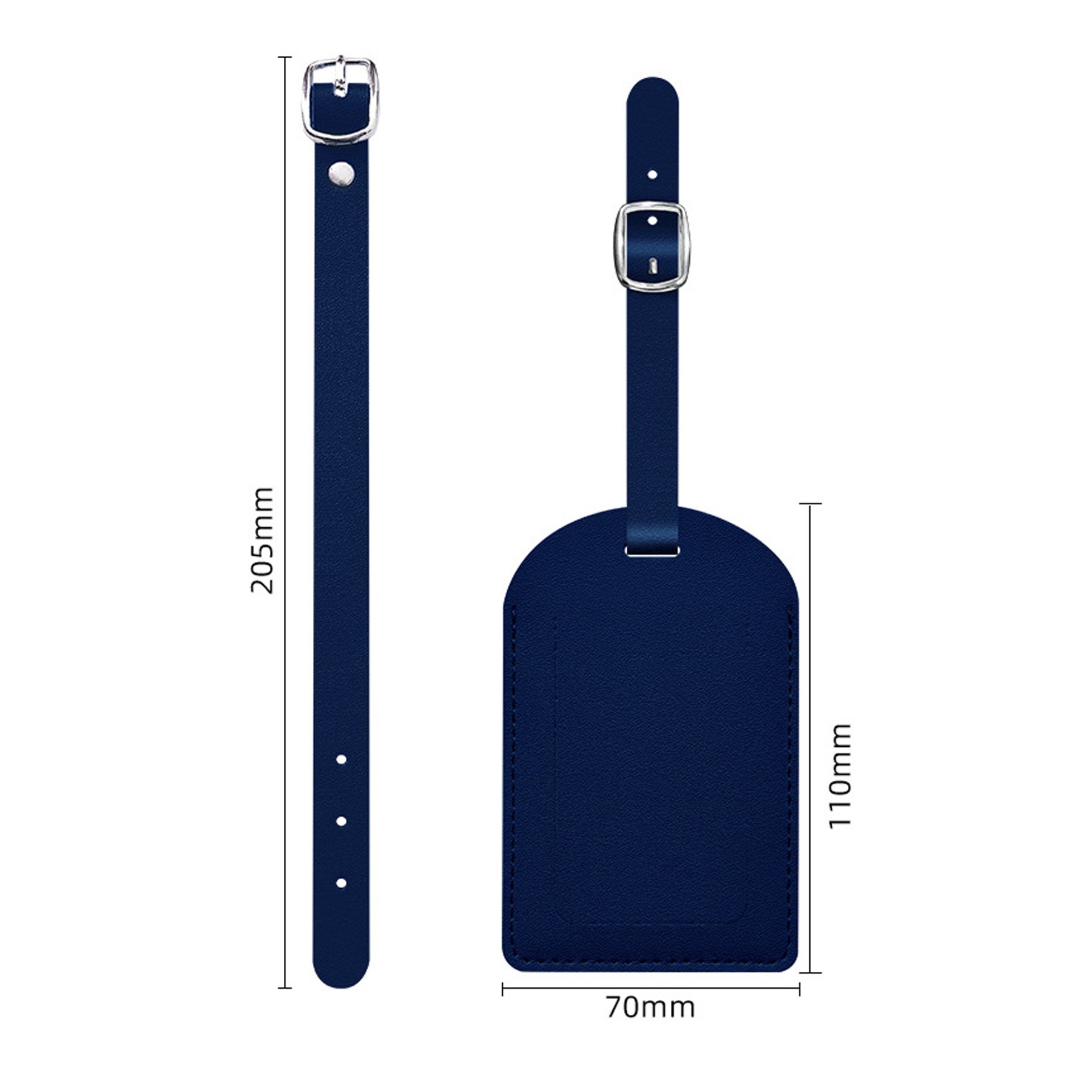 Custom PU Leather Privacy Luggage Tag 5