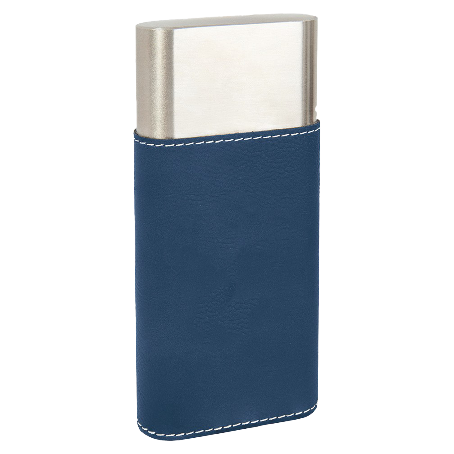 Blue/Silver Leatherette Cigar Case w/ Cutter 5
