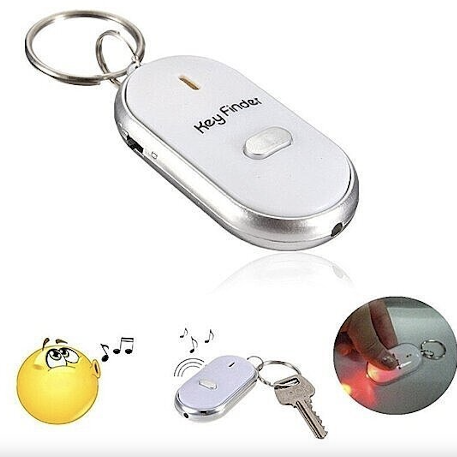 Led Wireless Anti Lost Finder Whistle Keychain 3