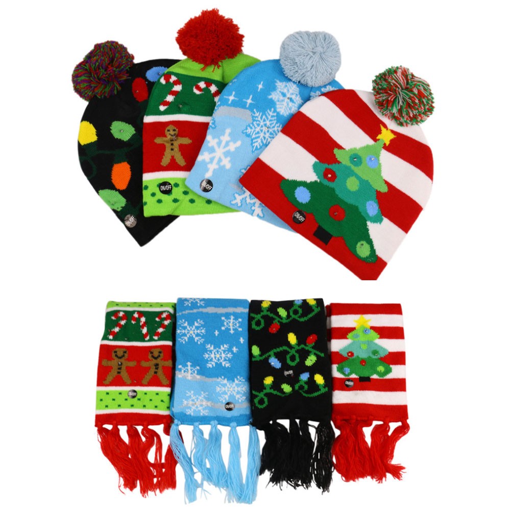 Christmas Led Cap/Scarf Set 2