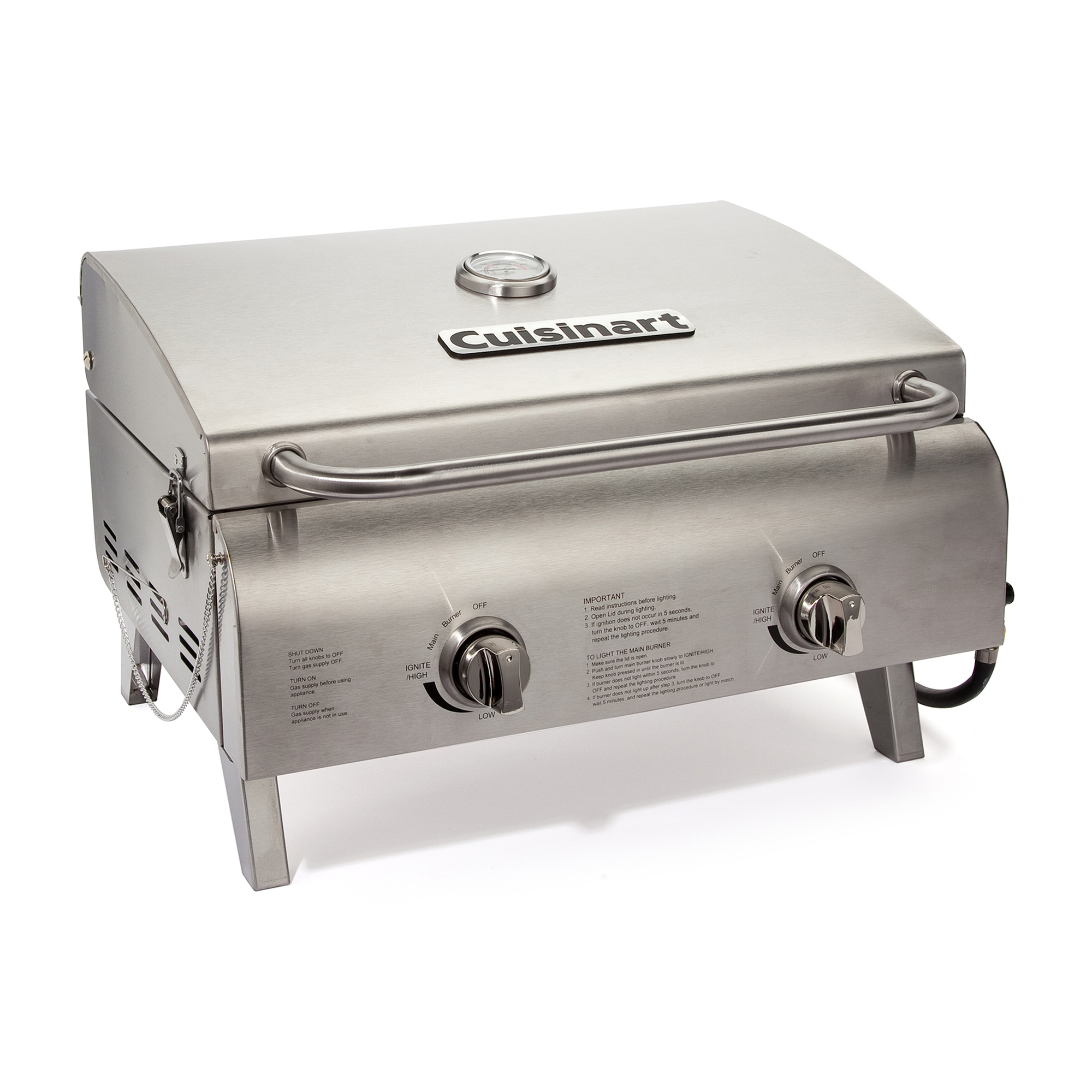 Cuisinart® Outdoors Chef's Style Stainless Tabletop Grill 4