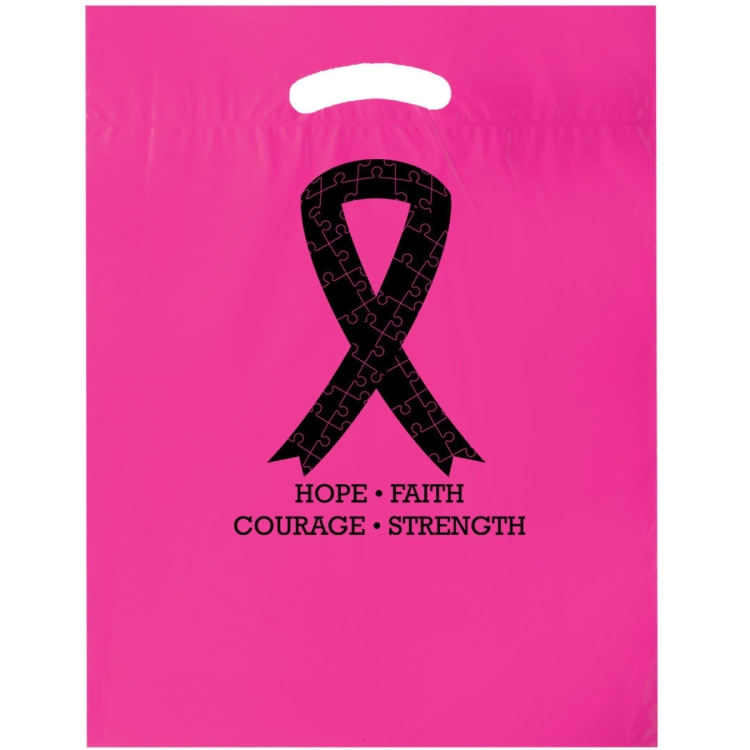 Fold Over Reinforced Die Cut Bag with Stock Design - Awareness 1