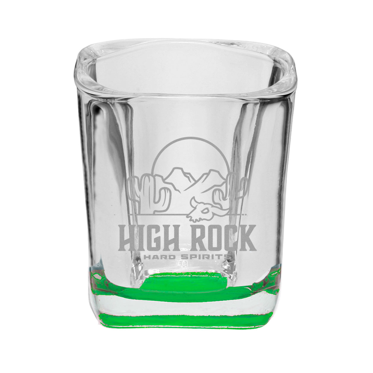 2 oz. Rounded Square Shot Glass (Engraved Imprint) 6