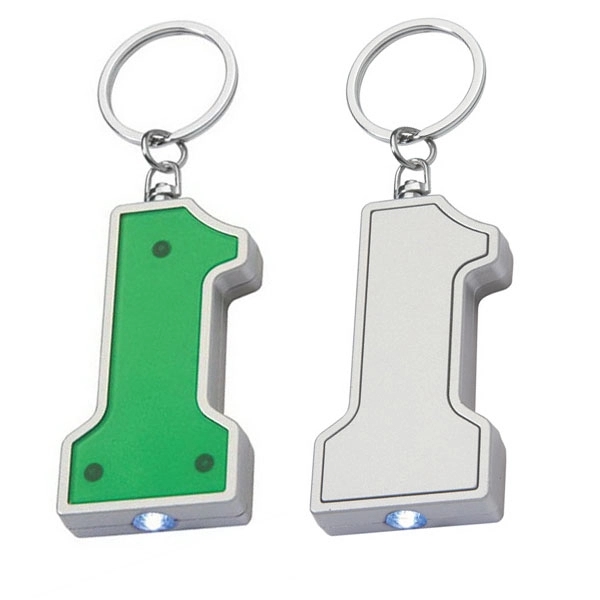 Number 1 Shaped LED Key Chain 1