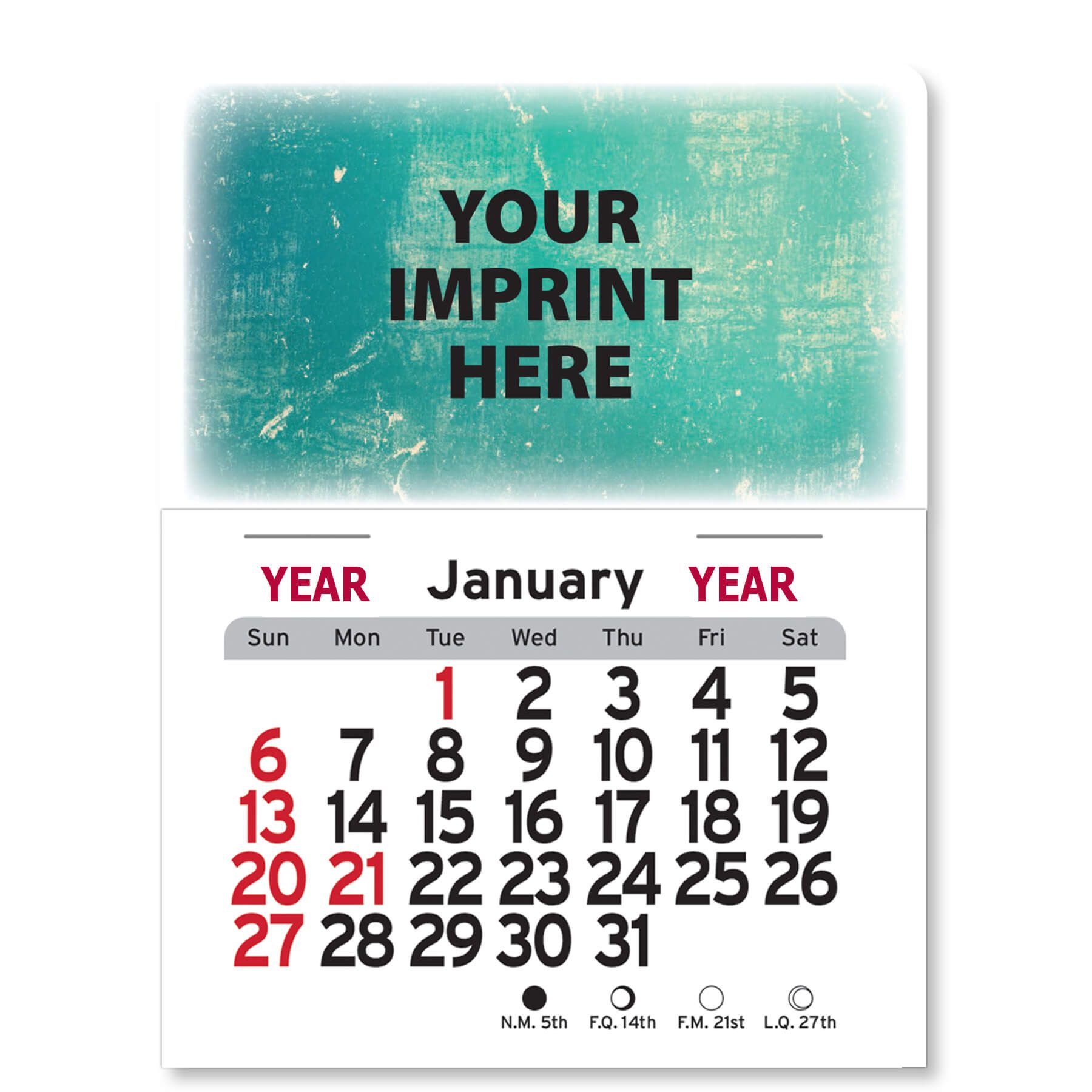 Adhesive Peel-N-Stick® Calendar - Rectangle 16