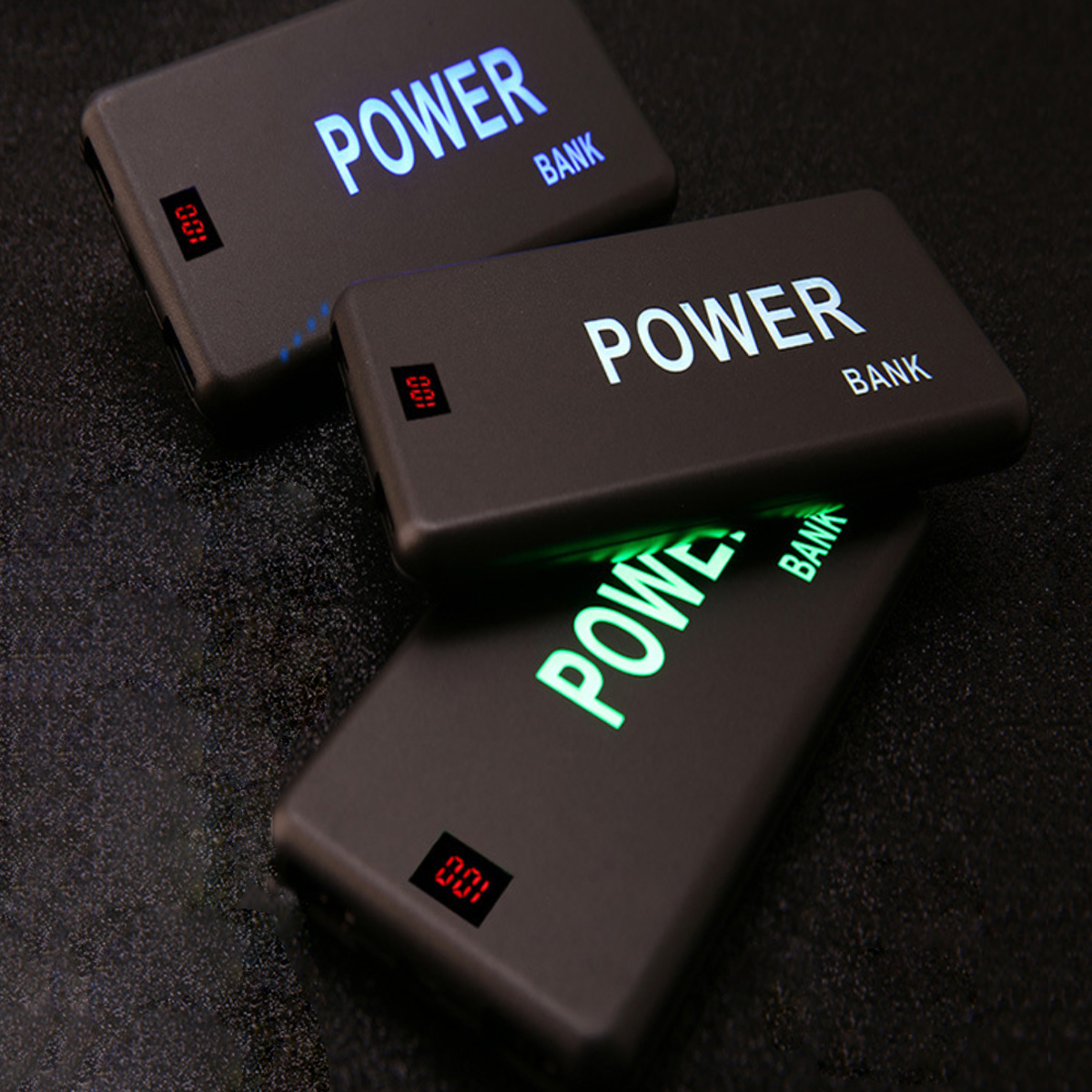 5000mAh Slim Power Bank With Light Up Logo And Digital Power Level Indicator 5