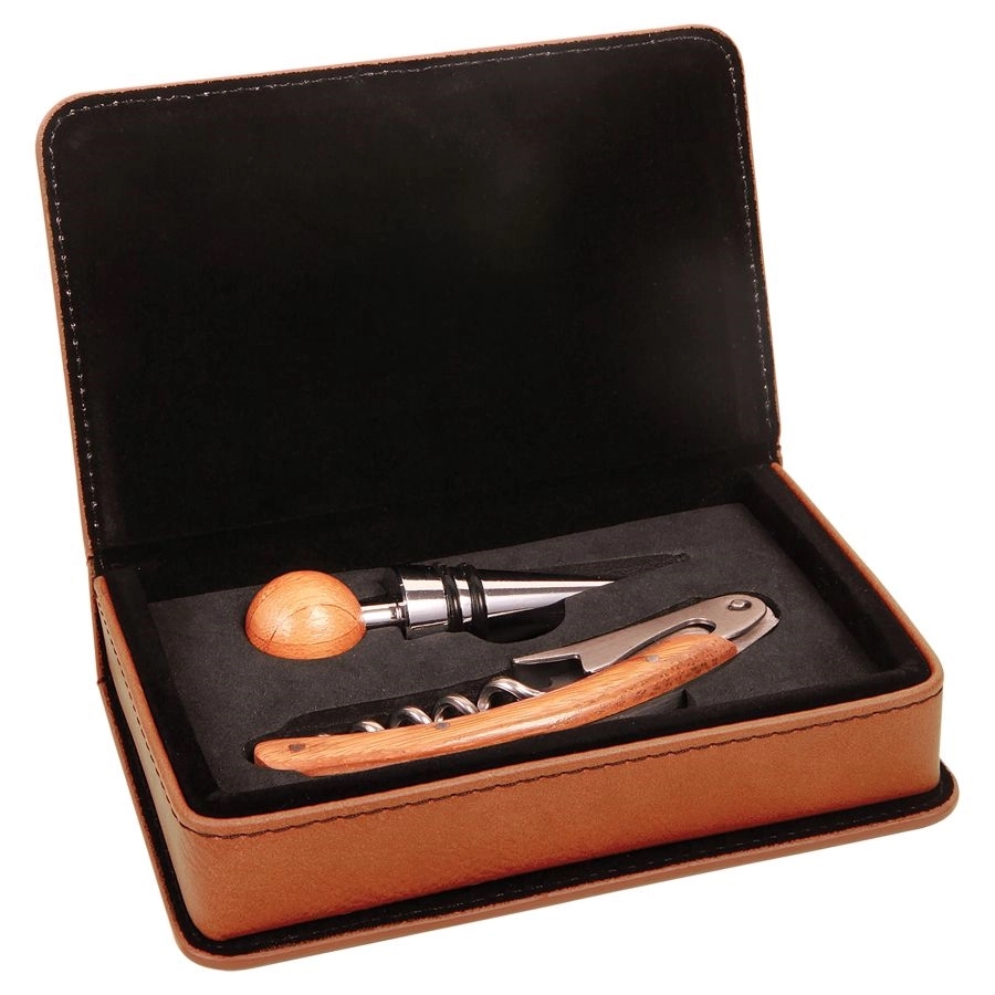 Leather Wine 2 PIECE Tool Set 7