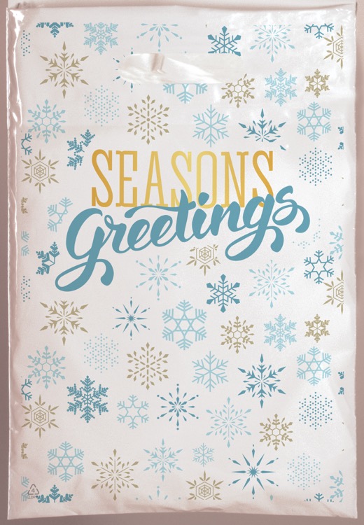 Christmas Scatter Design 2 Plastic Bag (9" x 13") 3