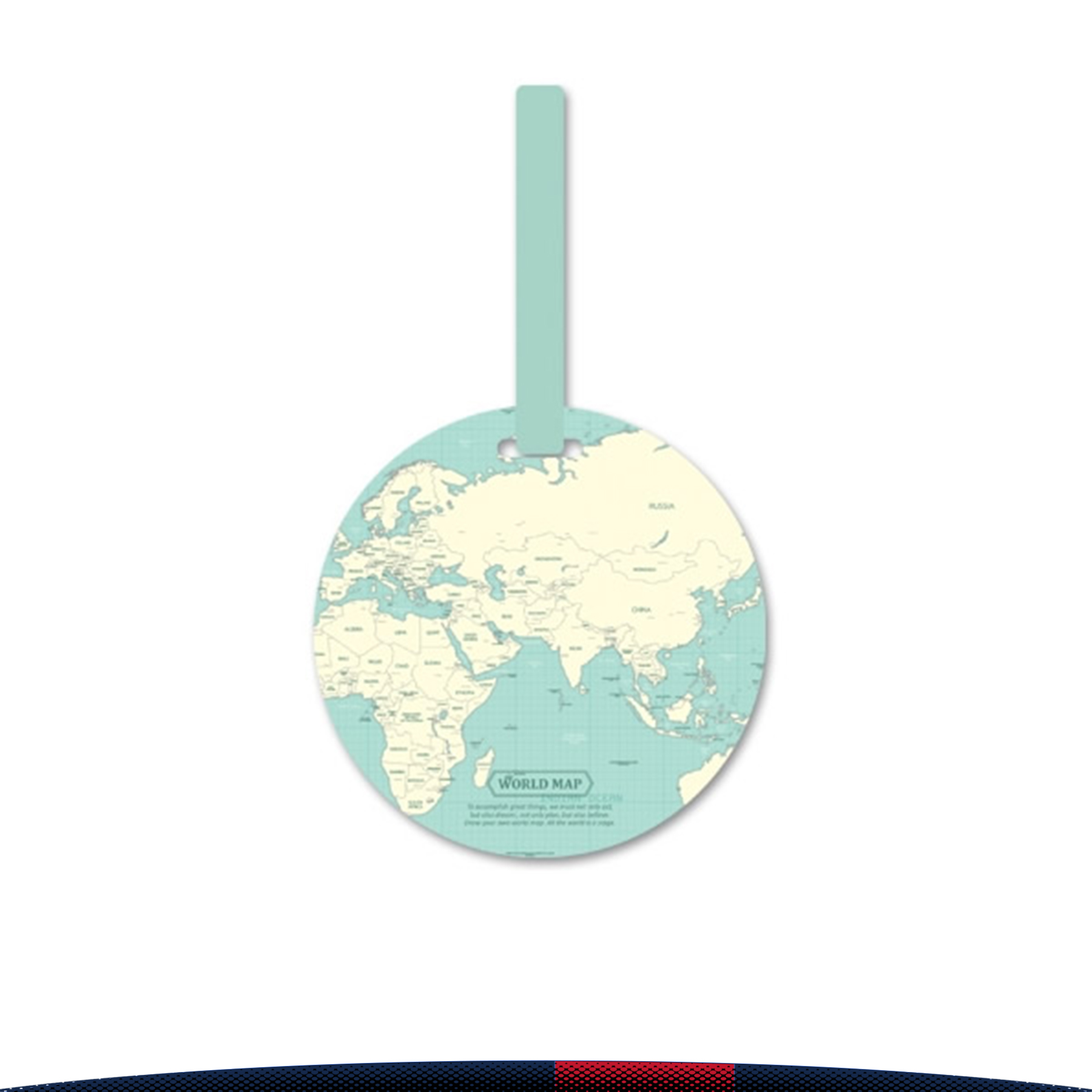 World Map Name Tag 3