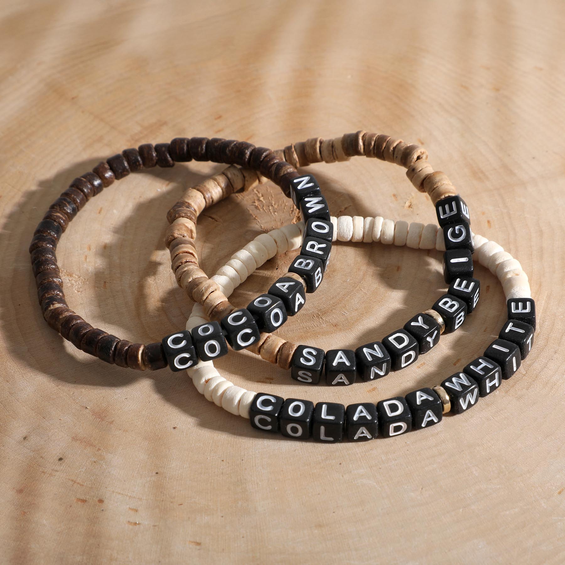 Coconut Shell Wood Friendship Bracelet 13