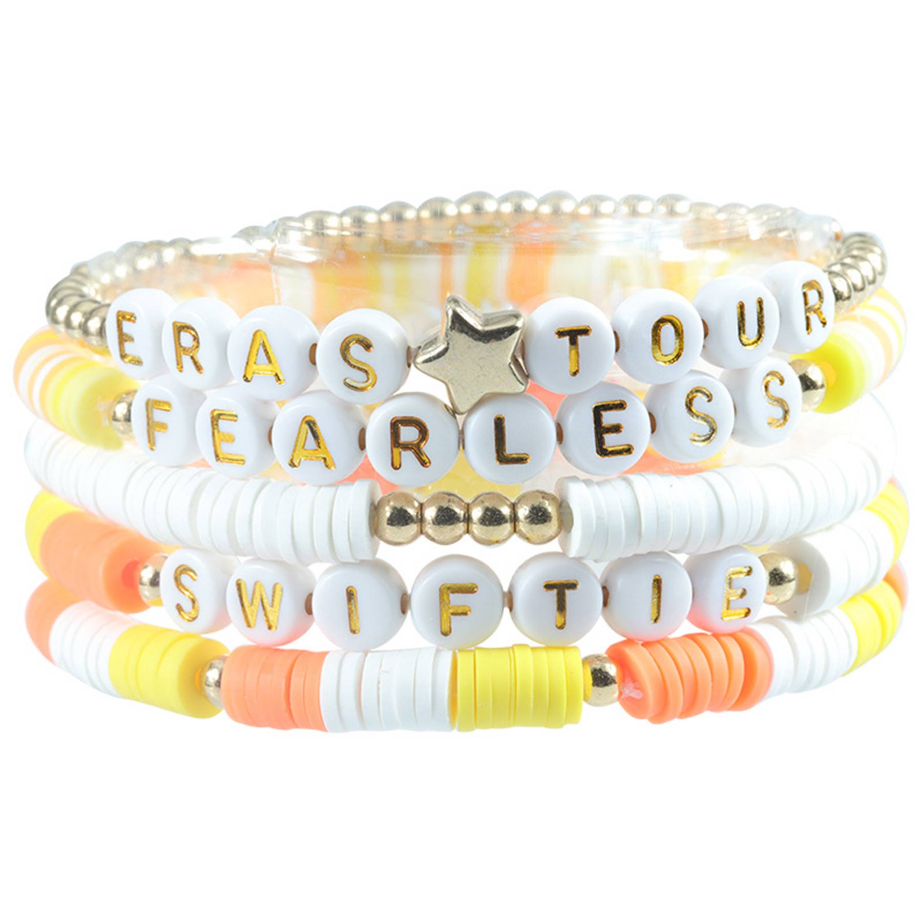 Plastic Stretch statement coloured letter beaded bracelet 6