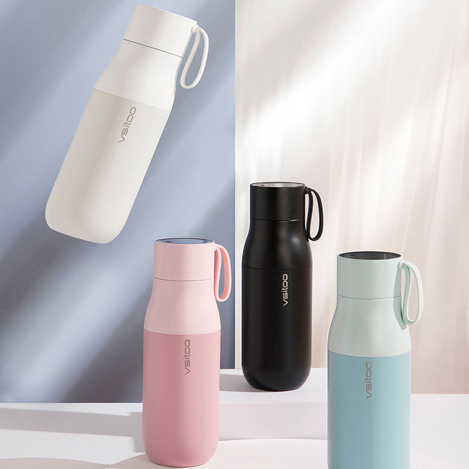 Smart temperature display tumbler cup Insulation Bottle, custom water bottle with logo imprint 6