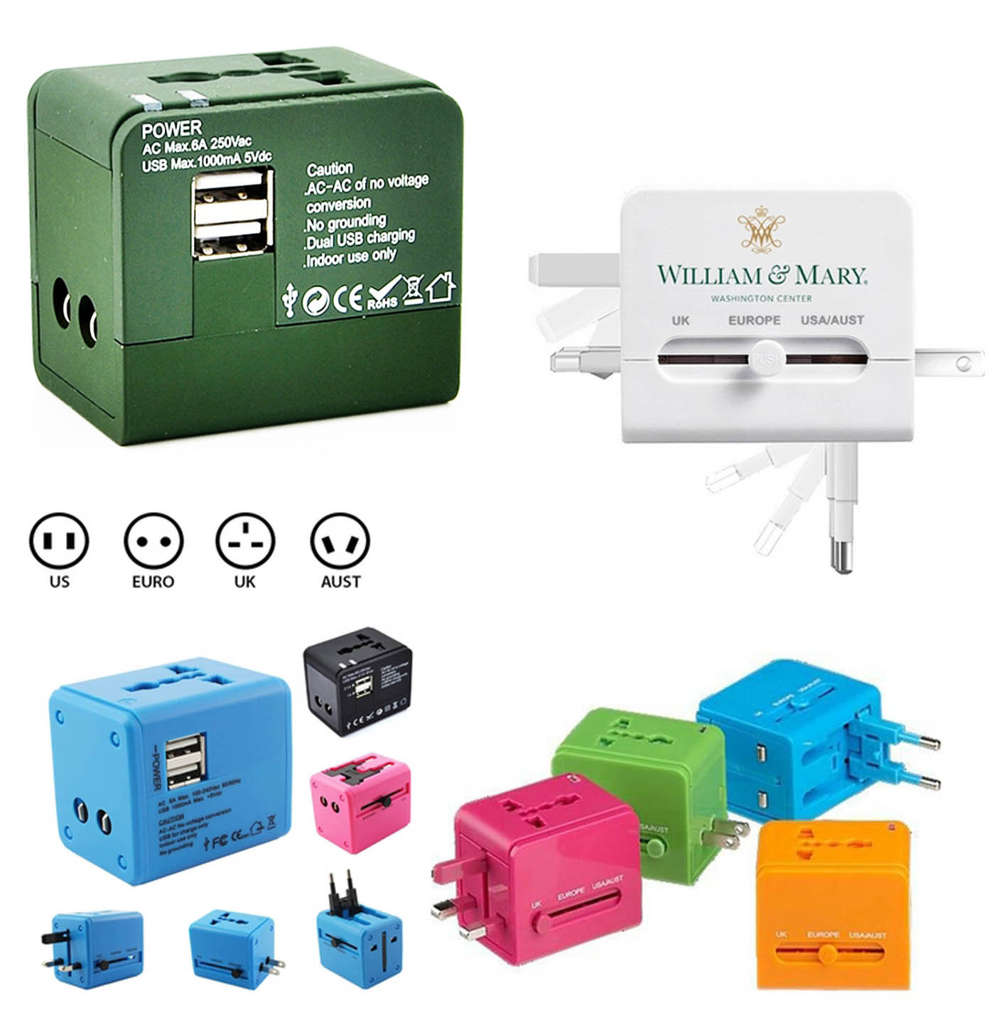 iBank ® Universal Travel Adapter, International Power Adapter 3