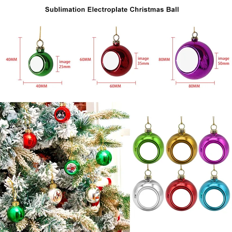 Sublimation Christmas Tree Hanging Balls Ornaments 2