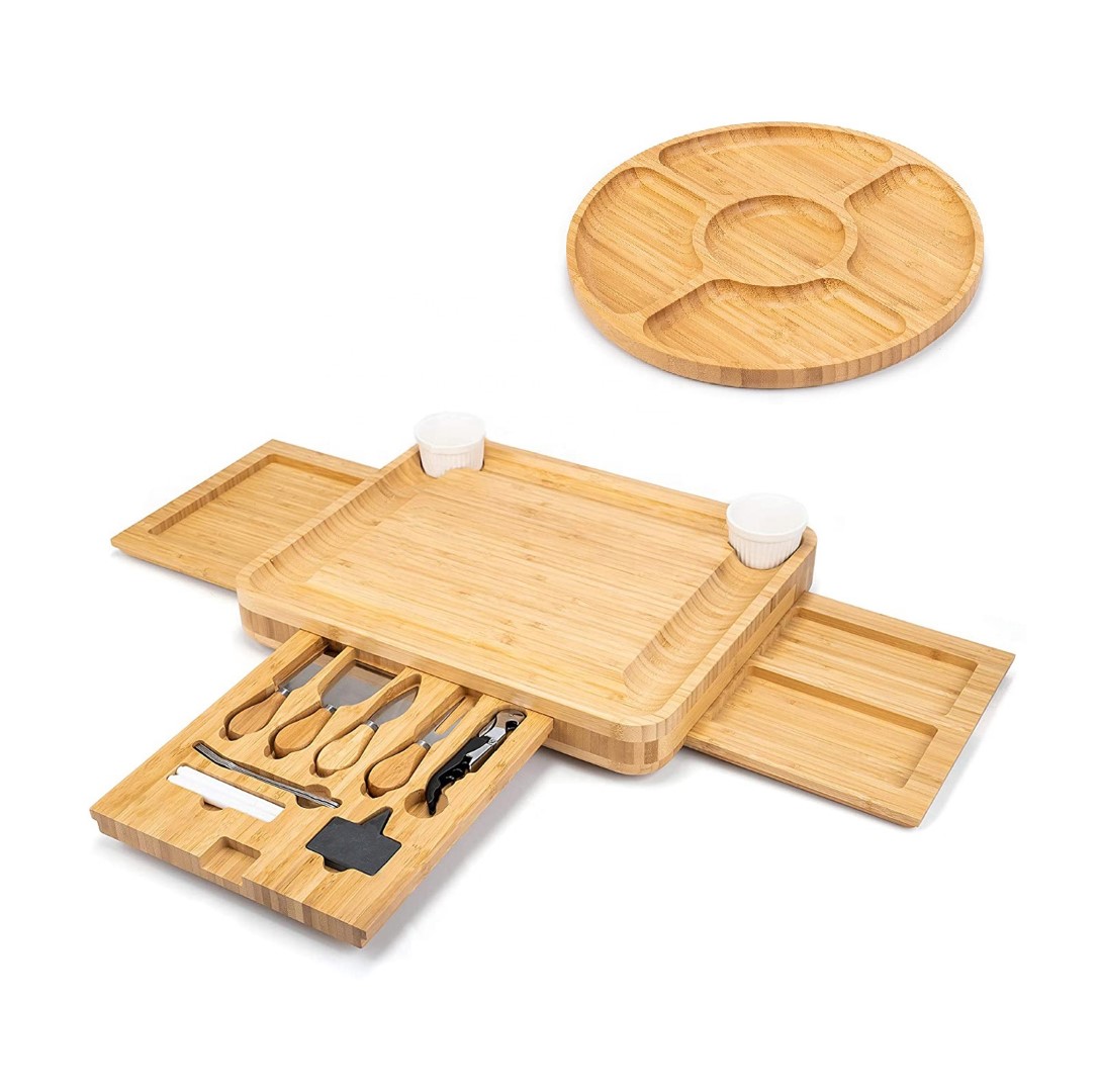 Wood Cheese Board and Knife Set 1