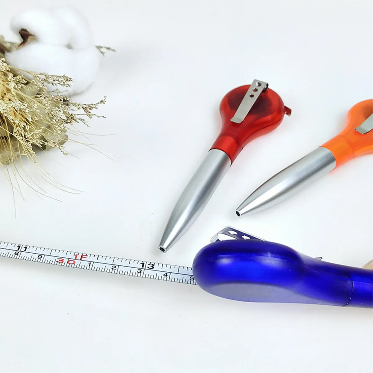 2 In 1 Retractable Tape Measure Ruler Writing Ballpoint Pen 3