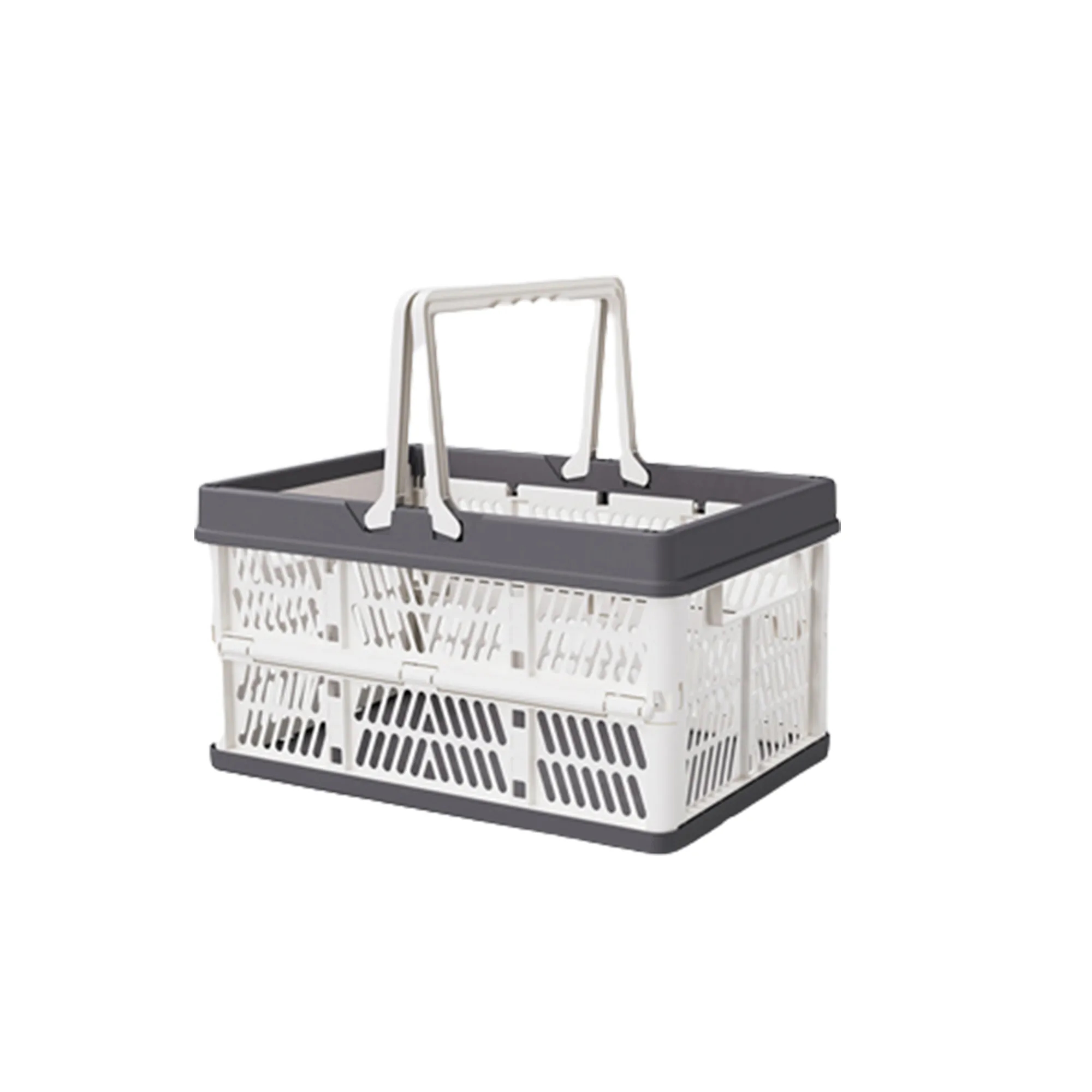 MOQ10 Collapsible Shopping Basket Lifting Handle 1