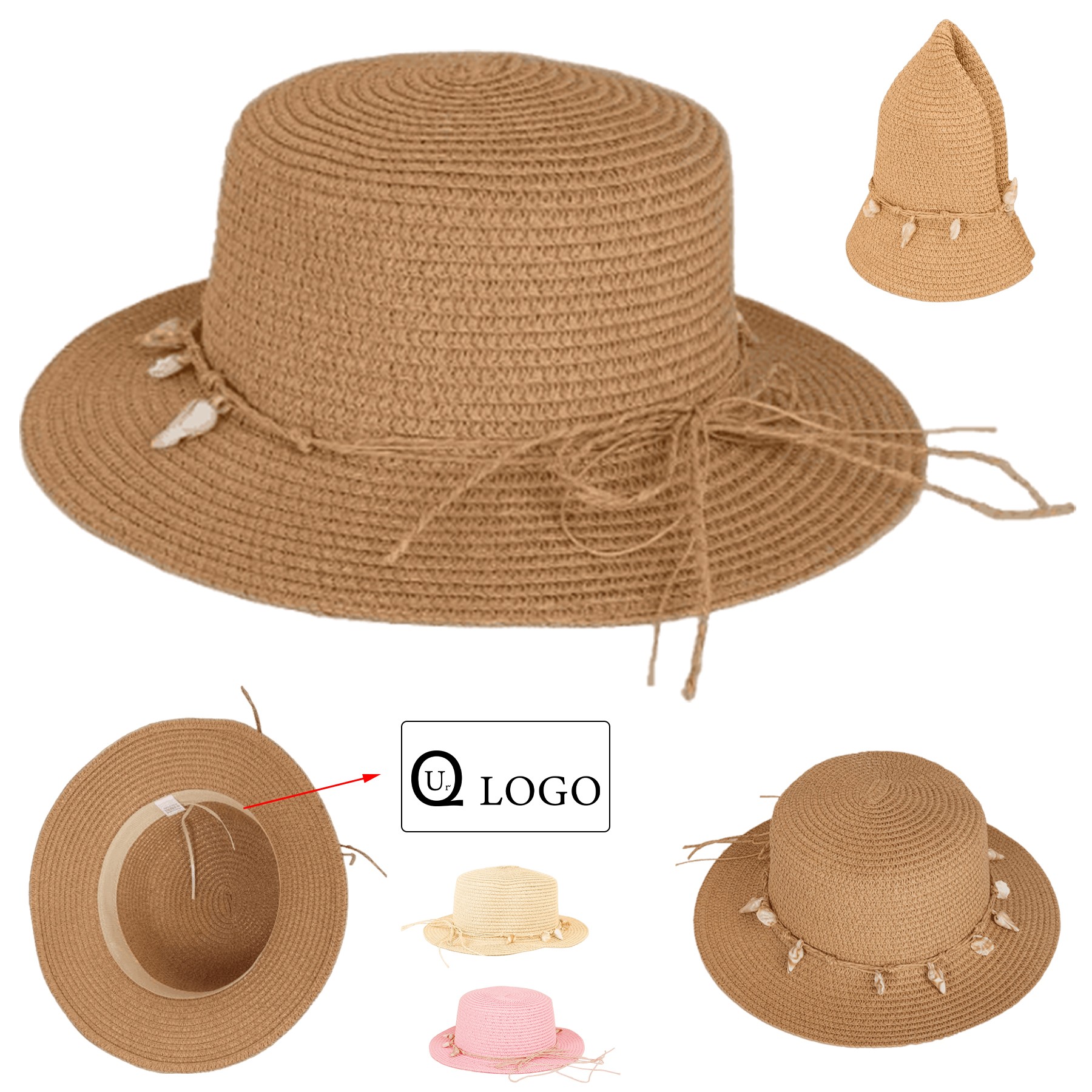 Kids' Shells Sun Protective Straw Hat