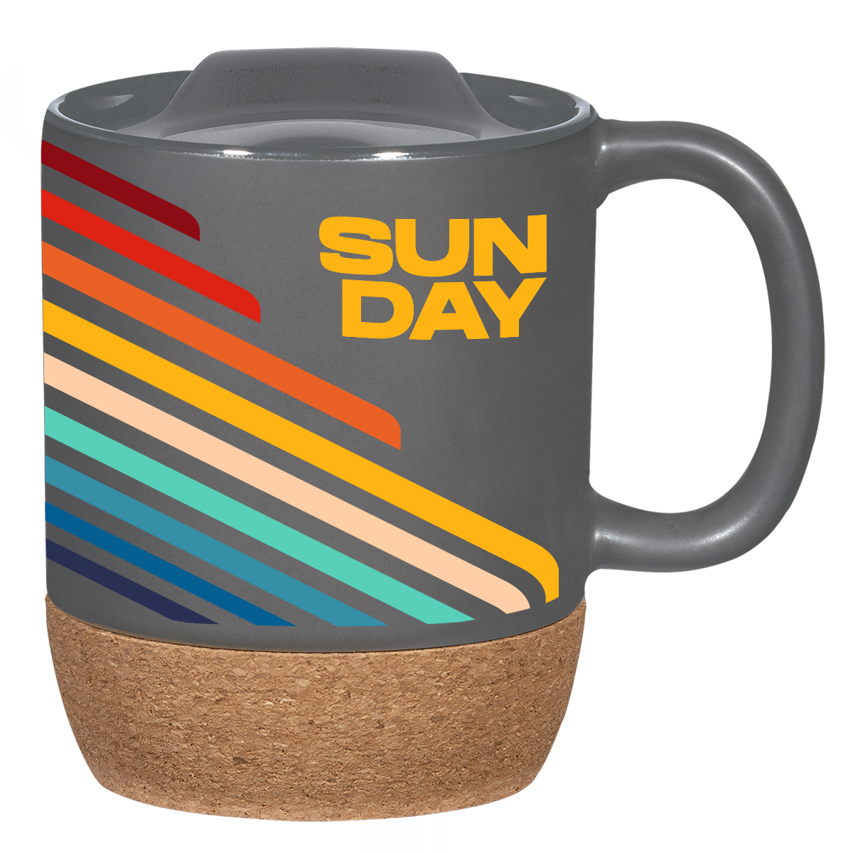 14 Oz. Full Color Cork Base Ceramic Mug 5