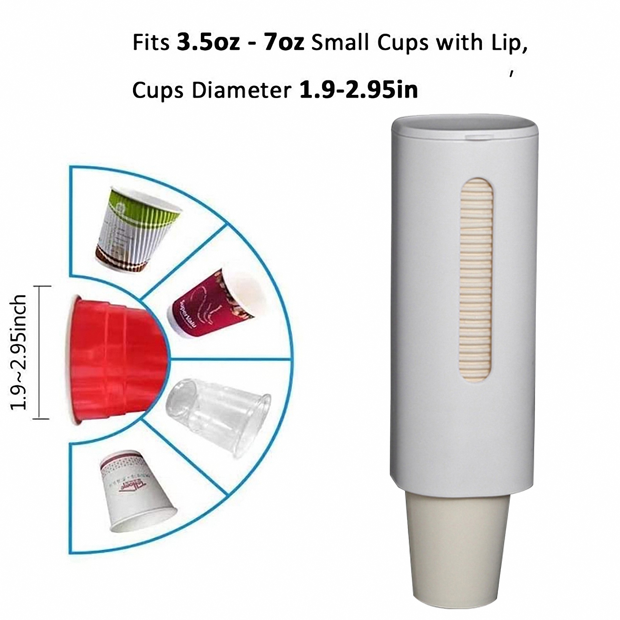 Wall Mounted Plastic Disposable Cup Dispenser 5