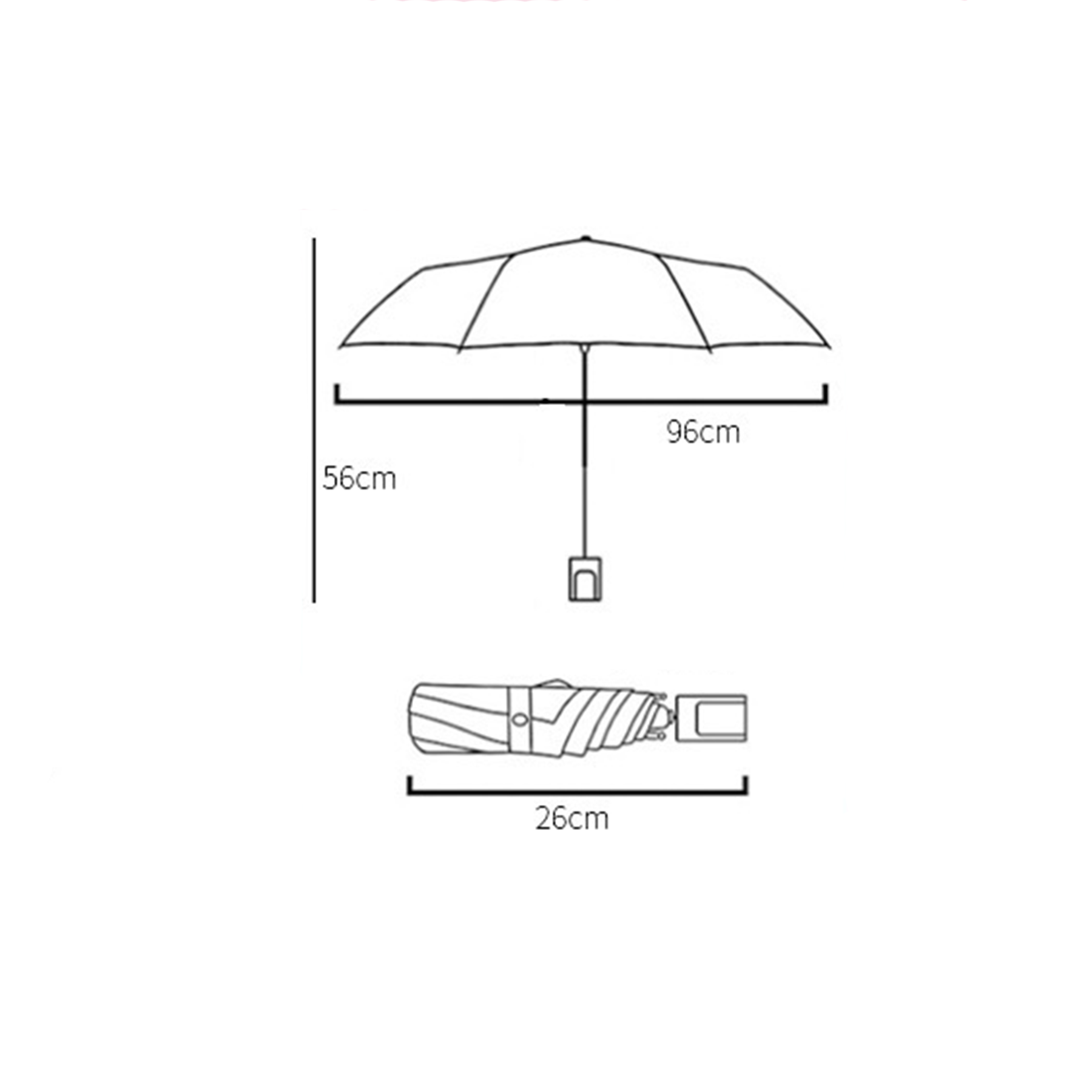 UV Sun Rain Umbrella Compact Folding Auto-Open 3