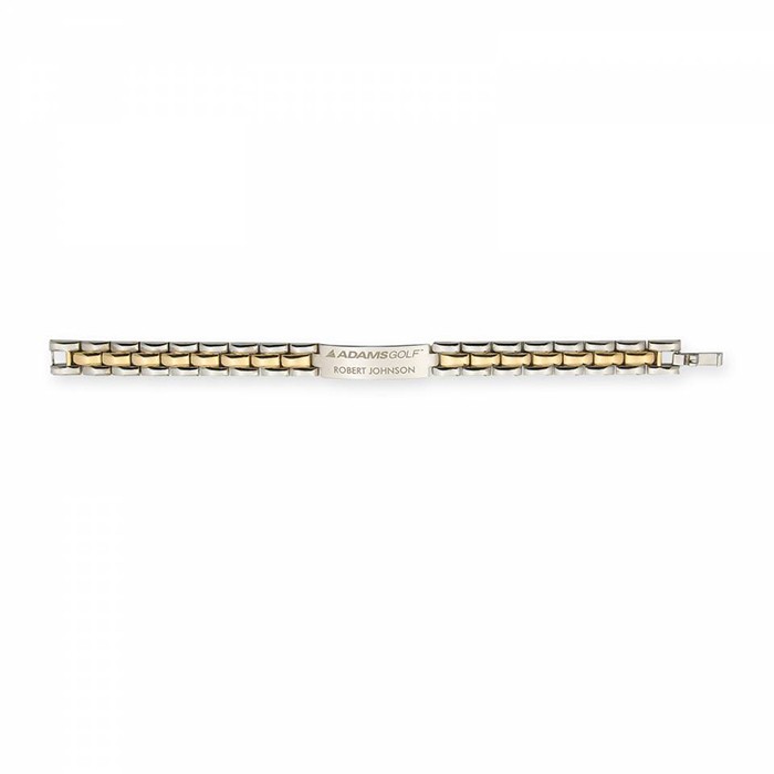 Magnetic Bracelet (Square Links w/Gold Accent Center Line) 2