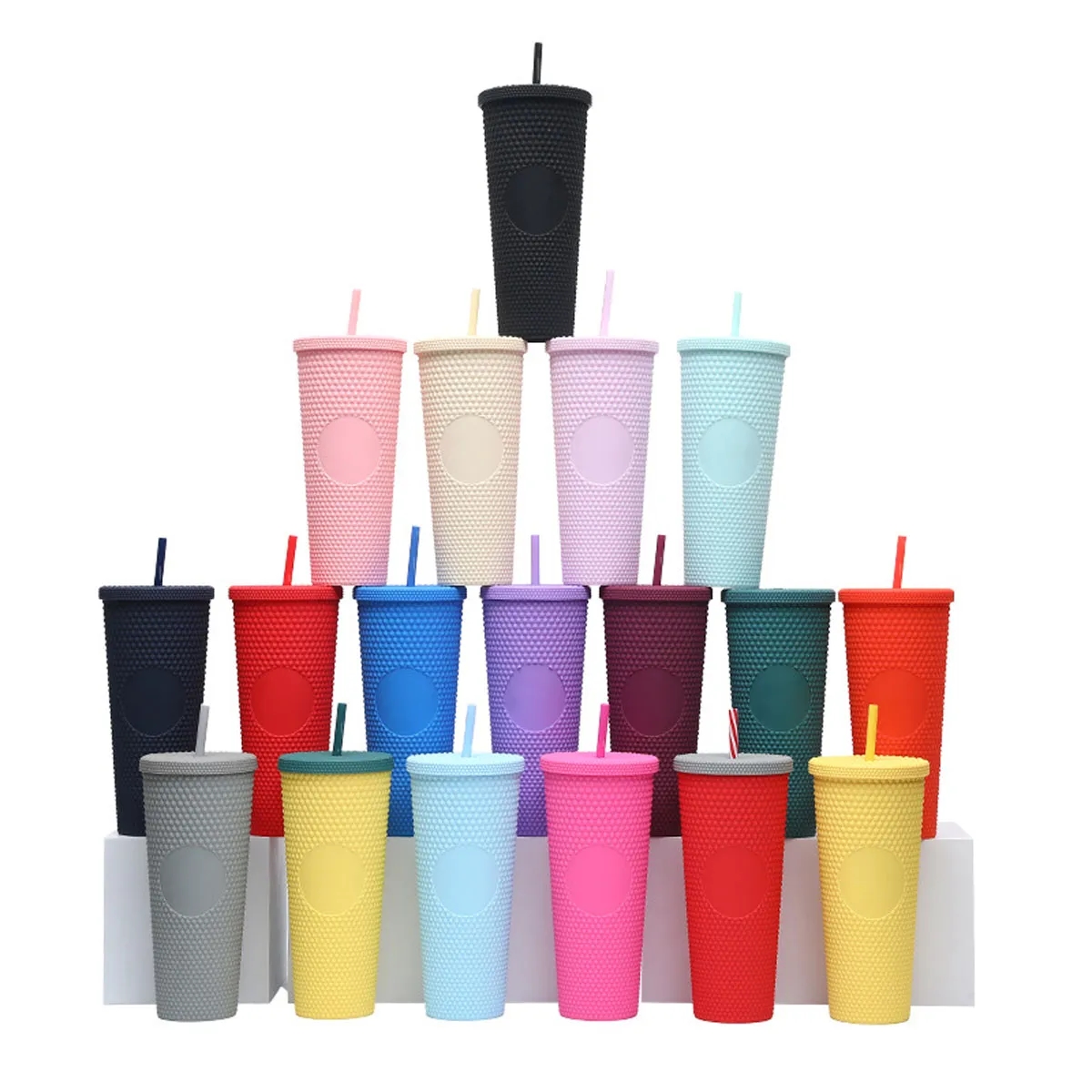 24 Oz Studded Tumbler with Straw and Lid 3