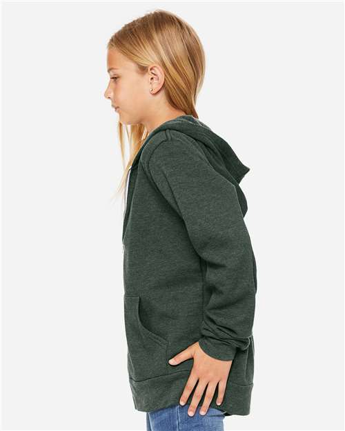 Youth Sponge Fleece Full-Zip Hoodie Sweatshirt - 3739Y 5