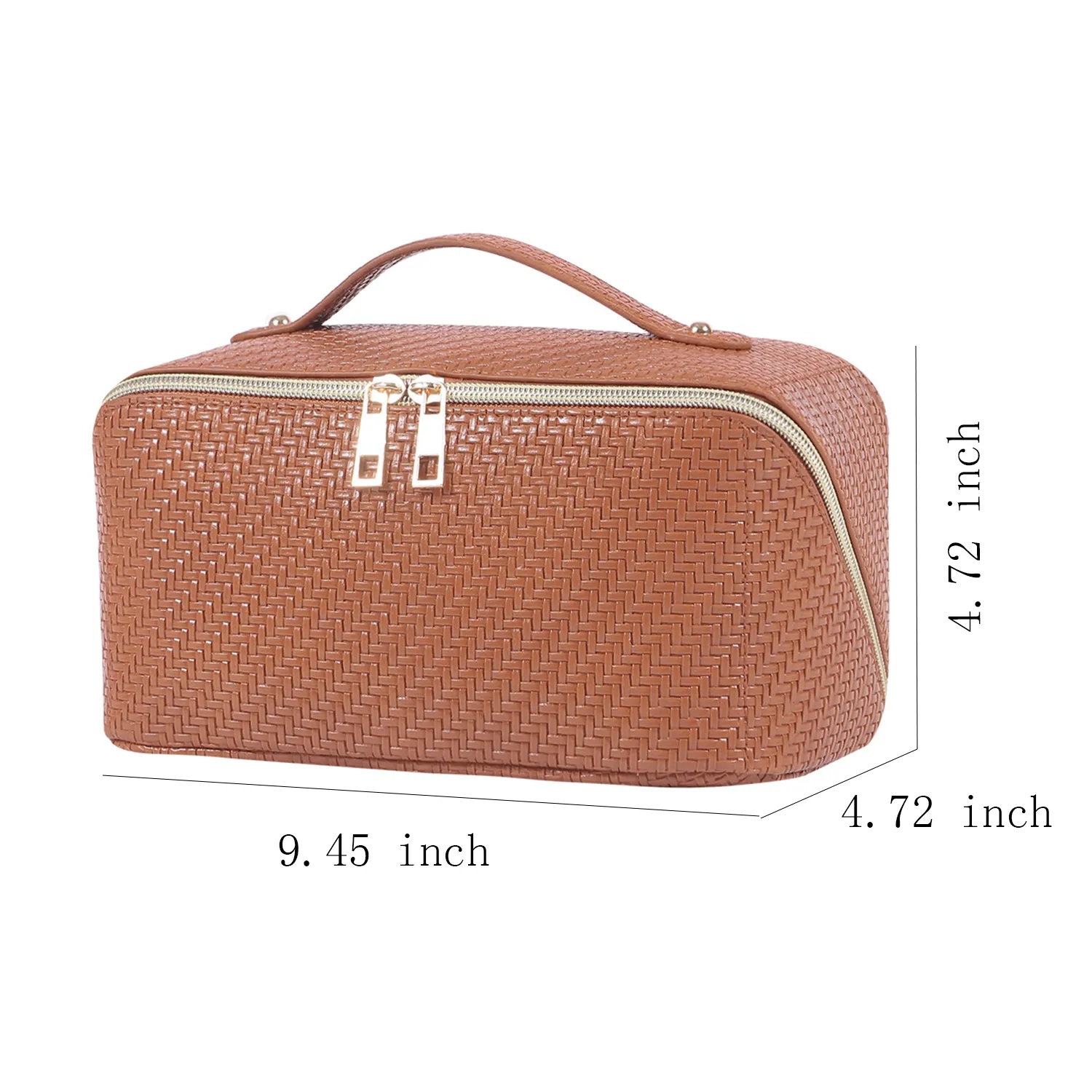Makeup Bag PU Leather Waterproof Portable 7