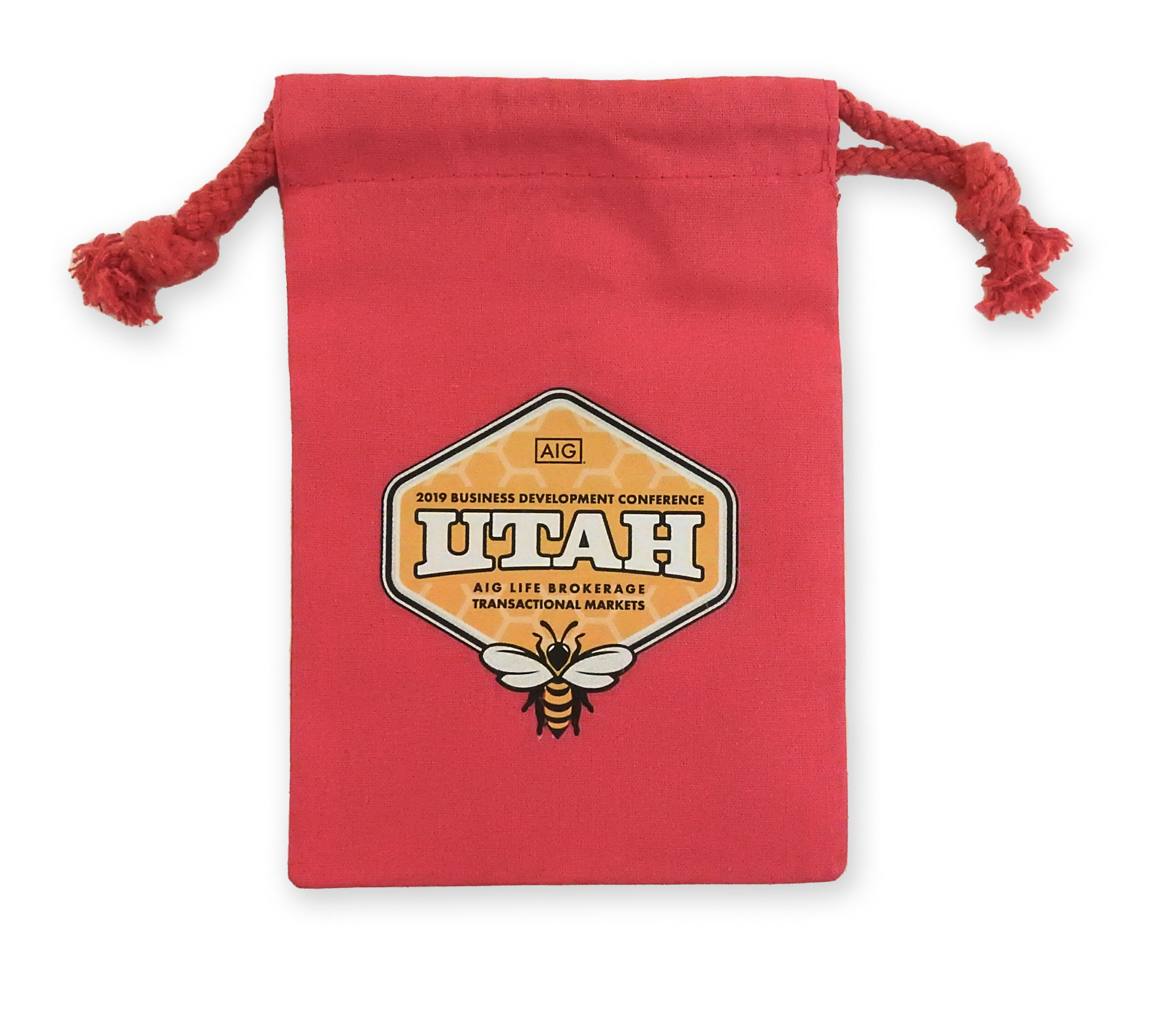 "RED" SeriesCotton Drawstring Bags 5x7" 1