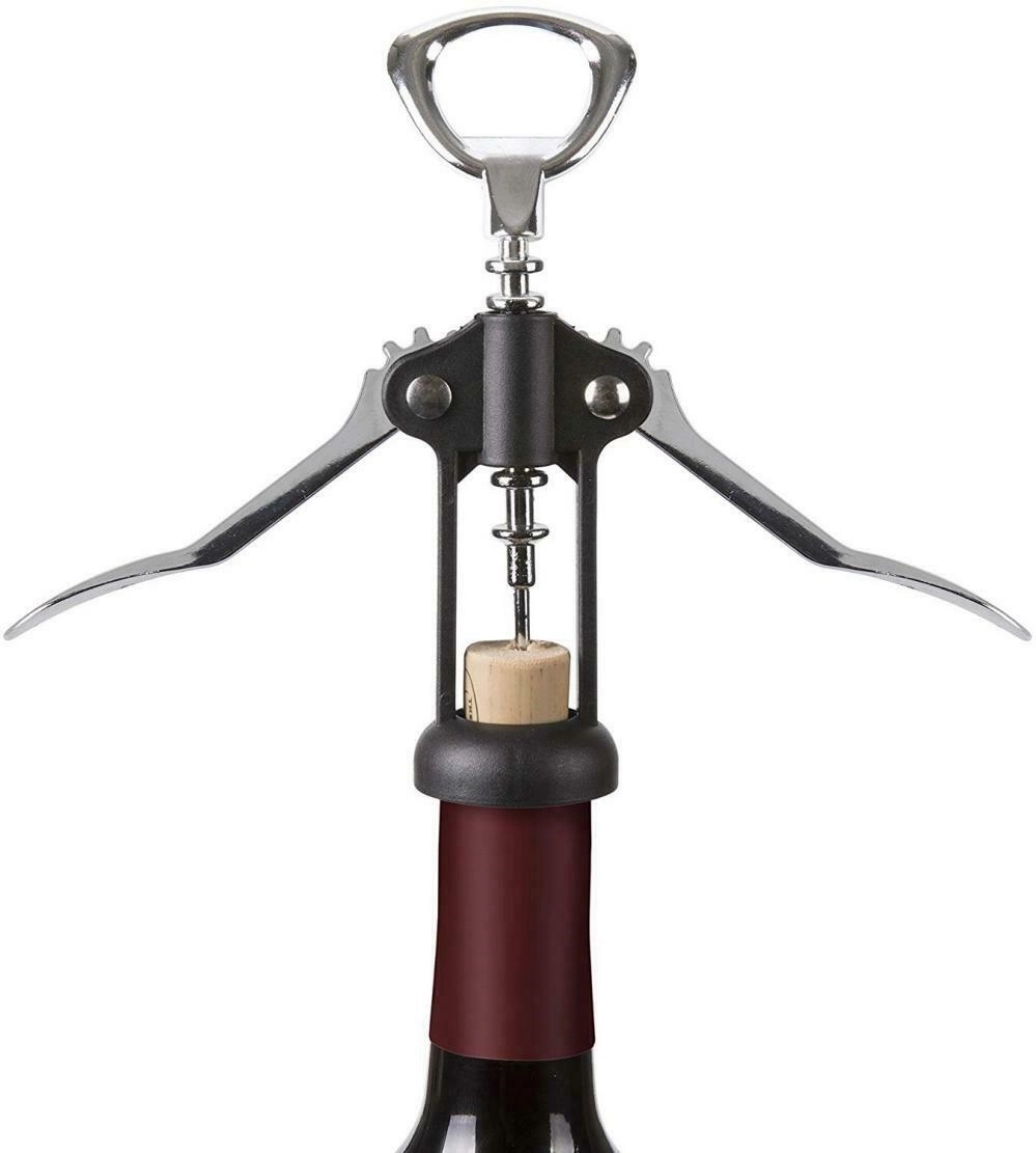 Premium Wing Corkscrew bottle opener with Linen Pouch 1