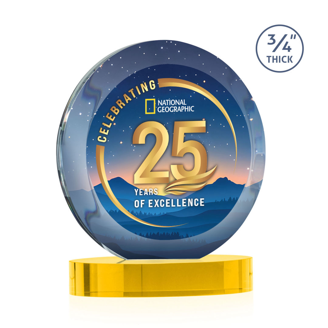 Gibralter Vividprint™ Award on Alberton Base - Gold 6