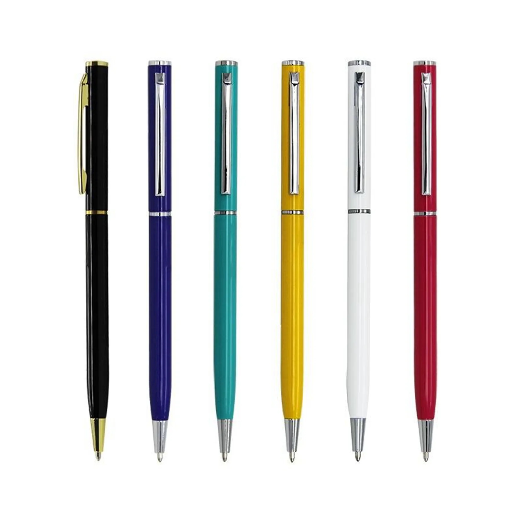 Metal Twist Slim Ballpoint Pen 2