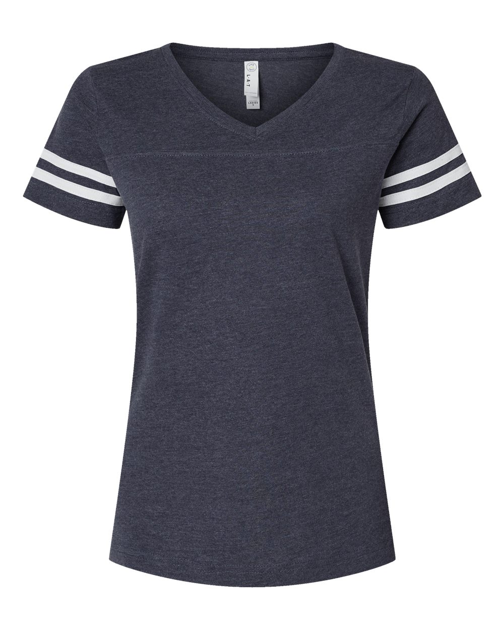 Women's Football V-Neck Fine Jersey Tee - 3537 19