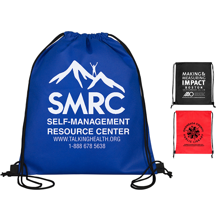 "Breckenridge" 13" W x 16" H - "Economy" Drawstring Cinch Pack Backpack 2