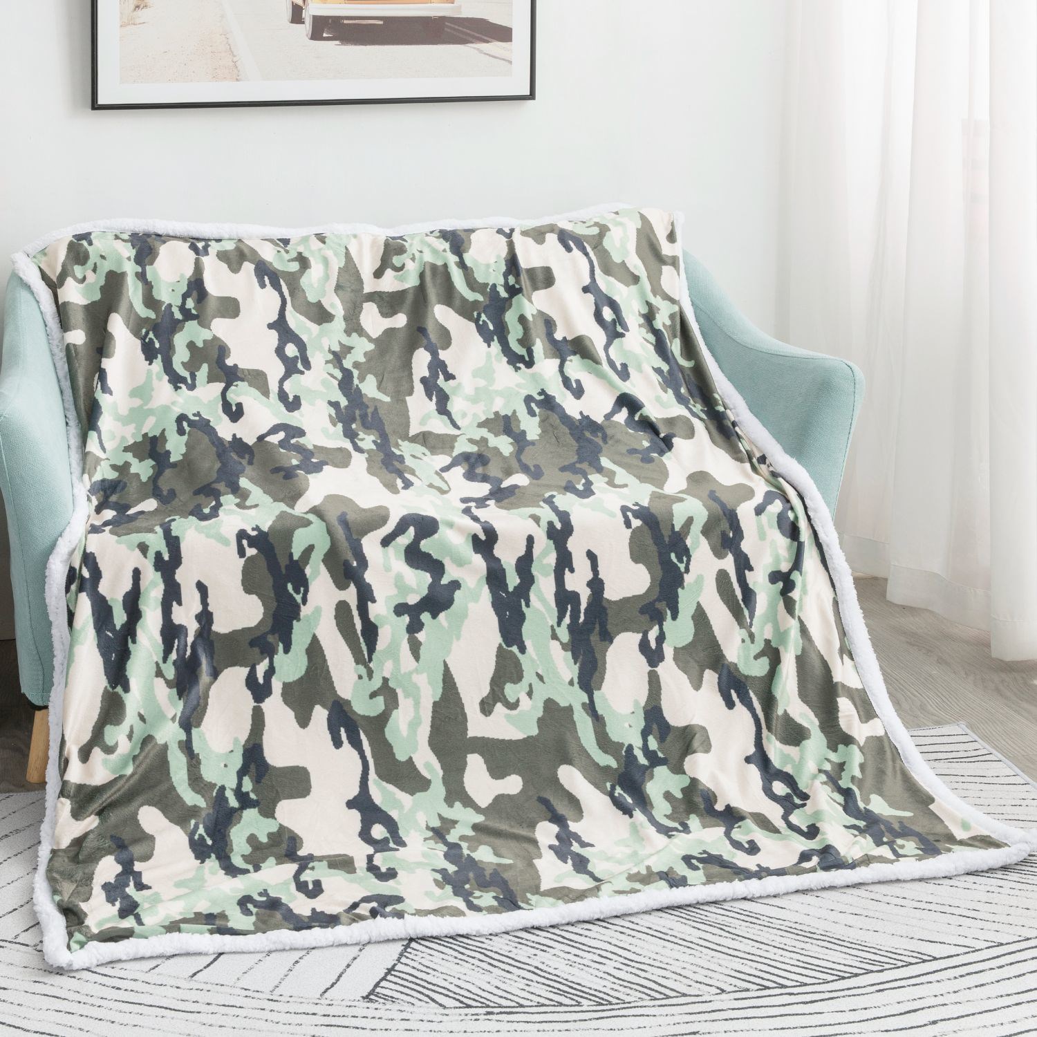 50x60 Plush Crystal Velvet Throw Sublimation Sherpa Blanket 7