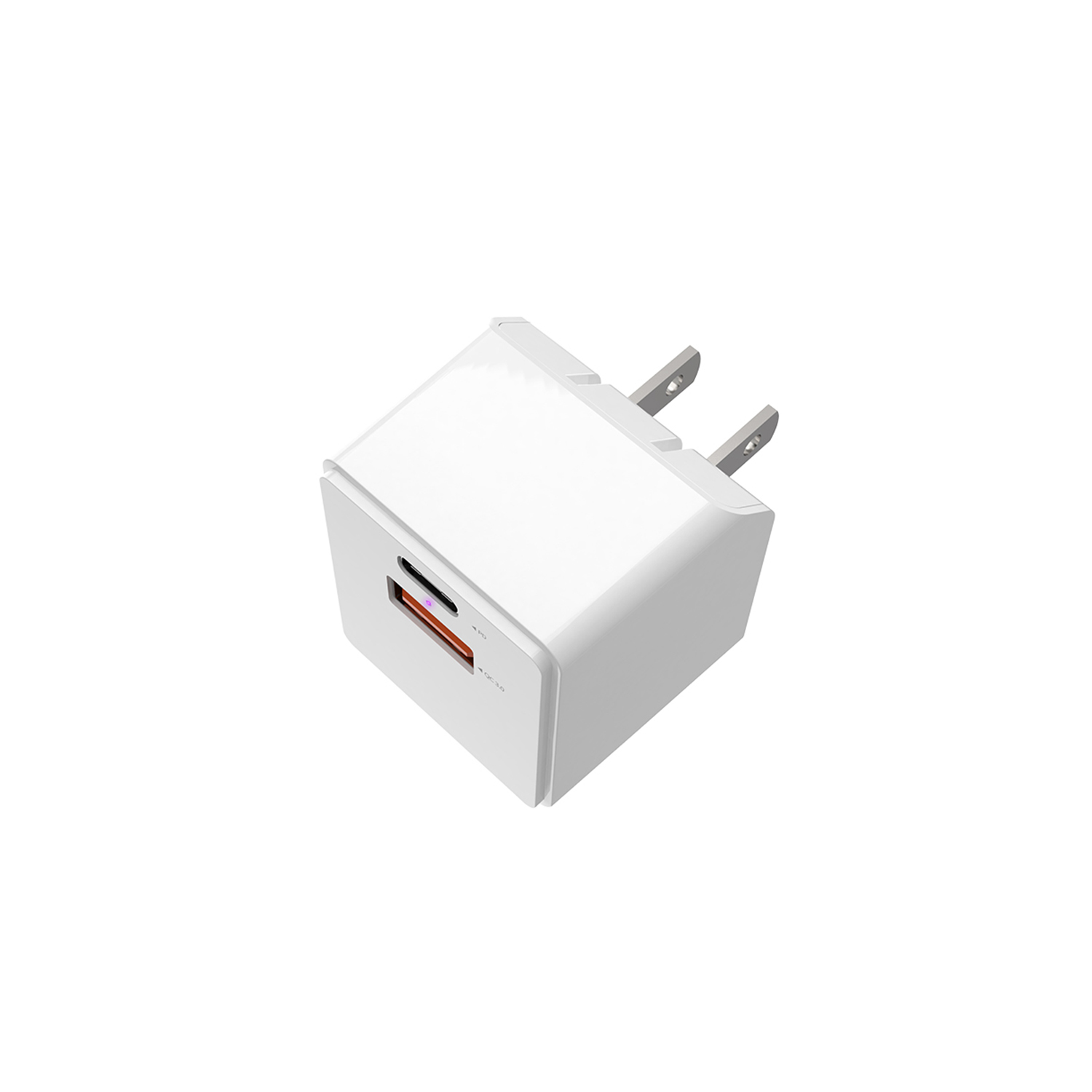 Dual Port Foldable Plug Quick Charger - PD 30W + QC3.0 2