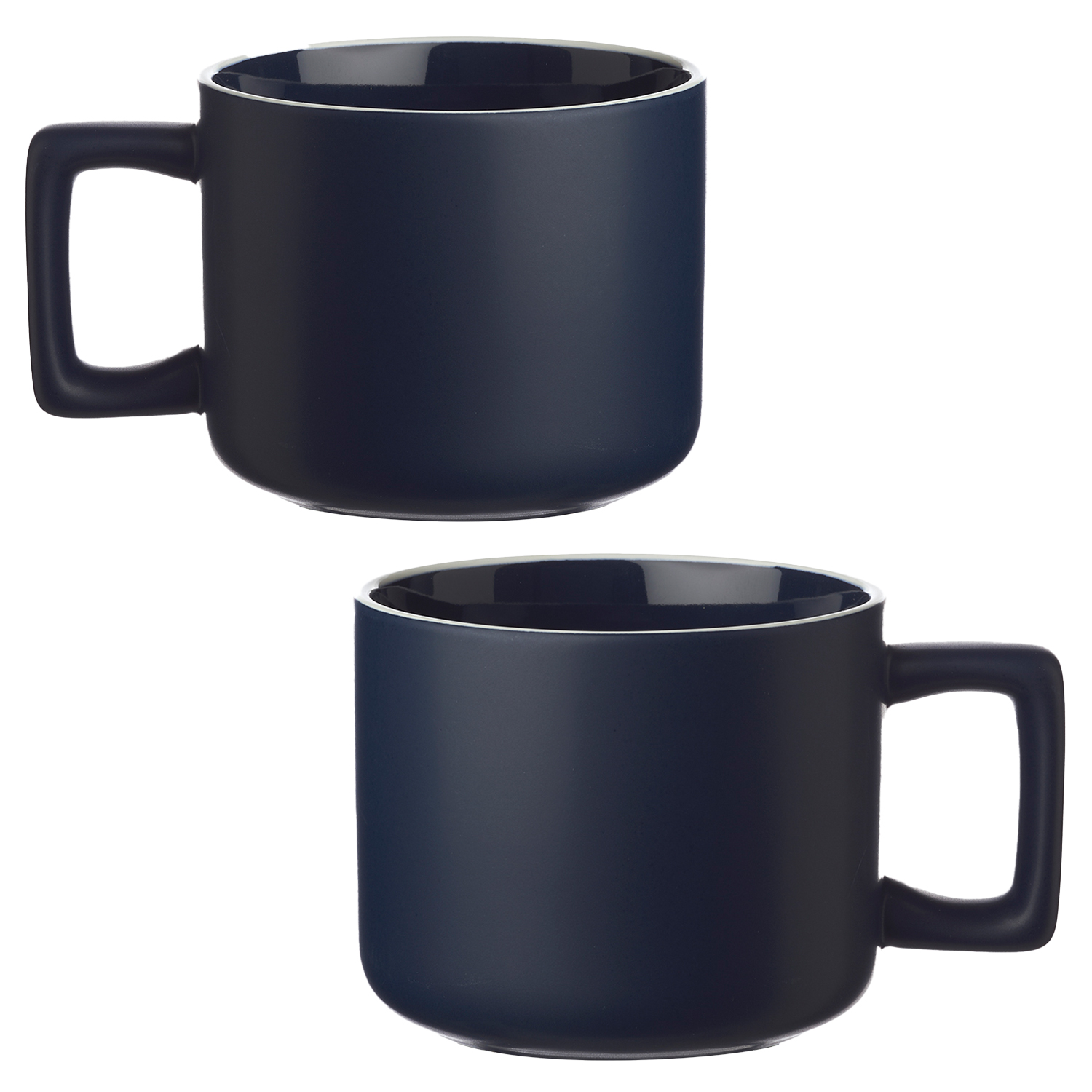 Stylish White Rim Ceramic Mug, 11 oz. 2
