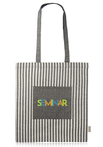 Recycled Striped Cotton Tote Bags 3