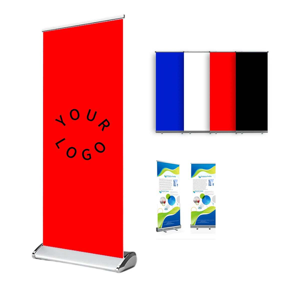 Indoor Outdoor Advertising Banner with Roll Up Stand 5