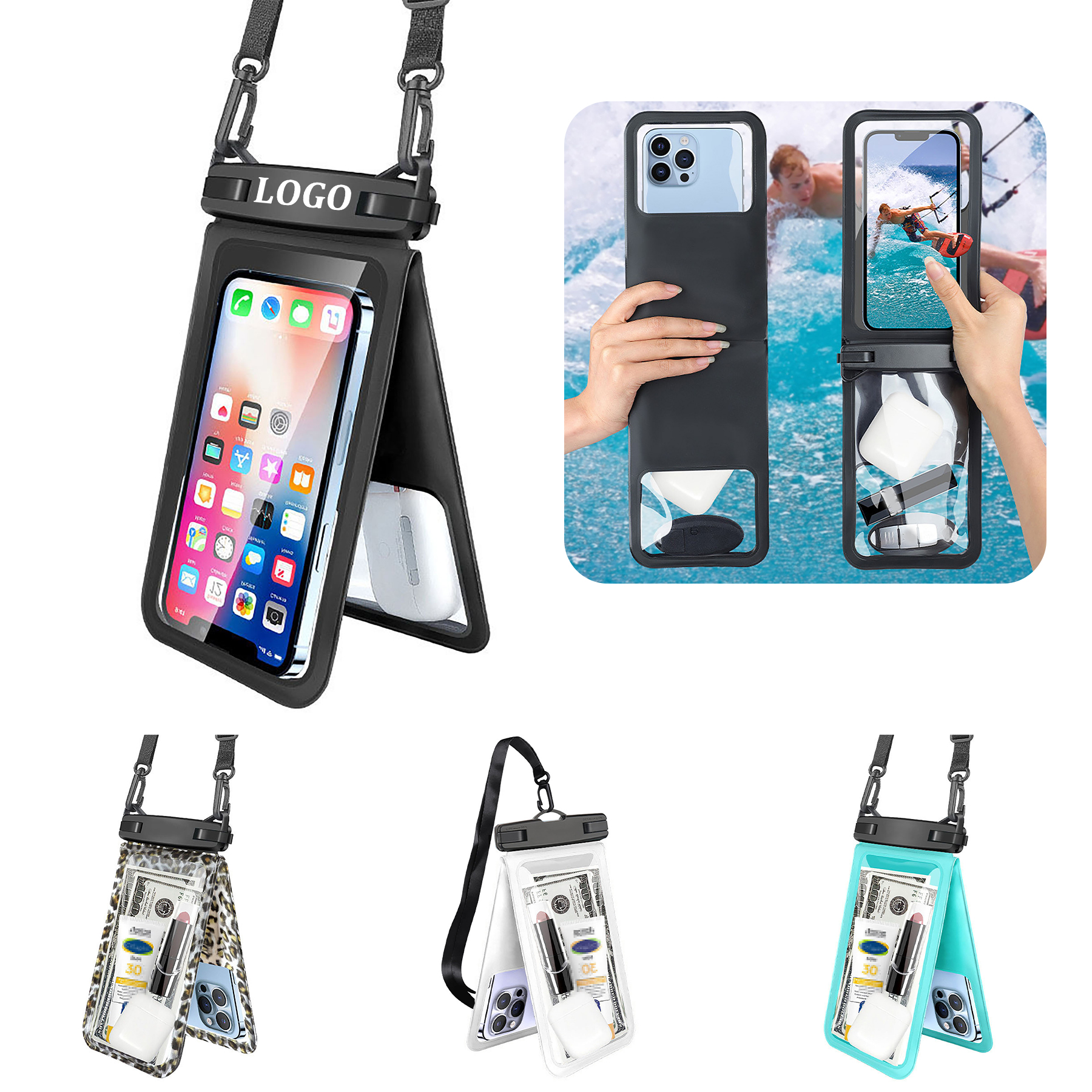 Double Waterproof Phone Pouch with Lanyard 8