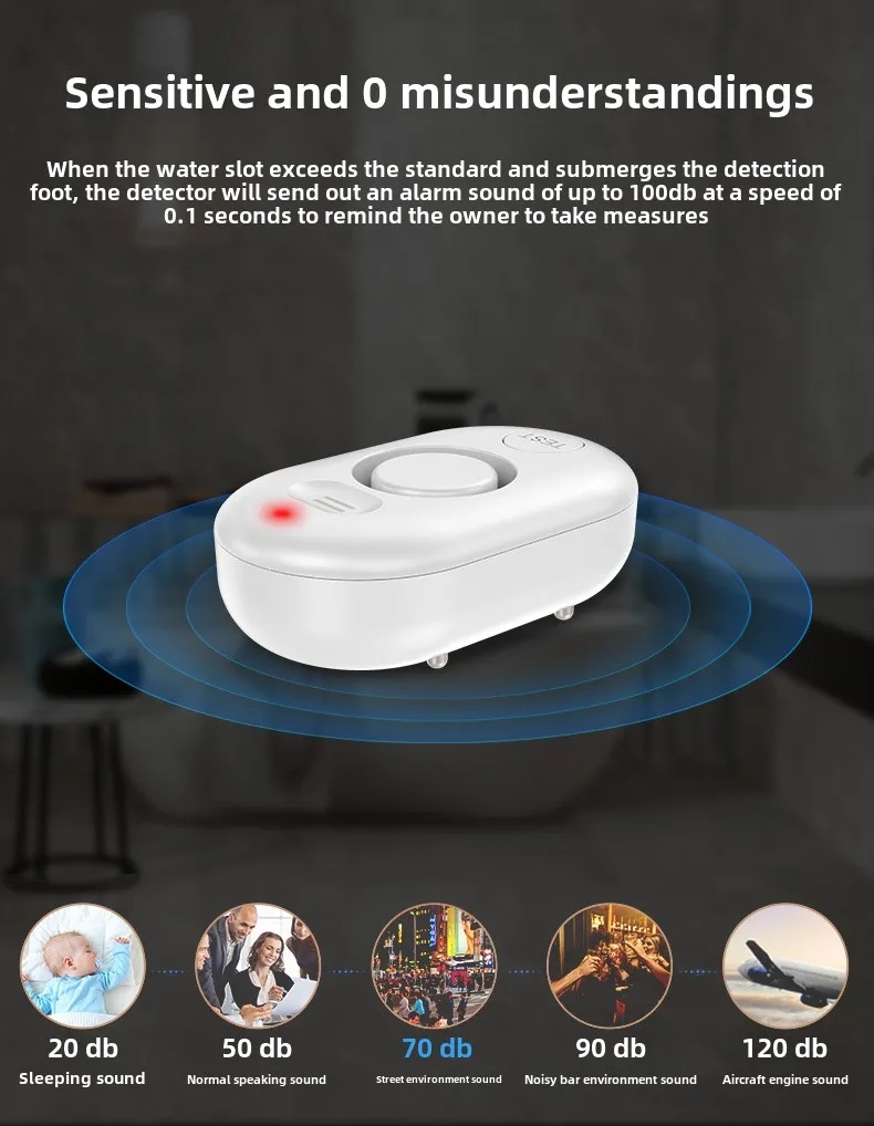Battery Powered Water Leak Alarm 5